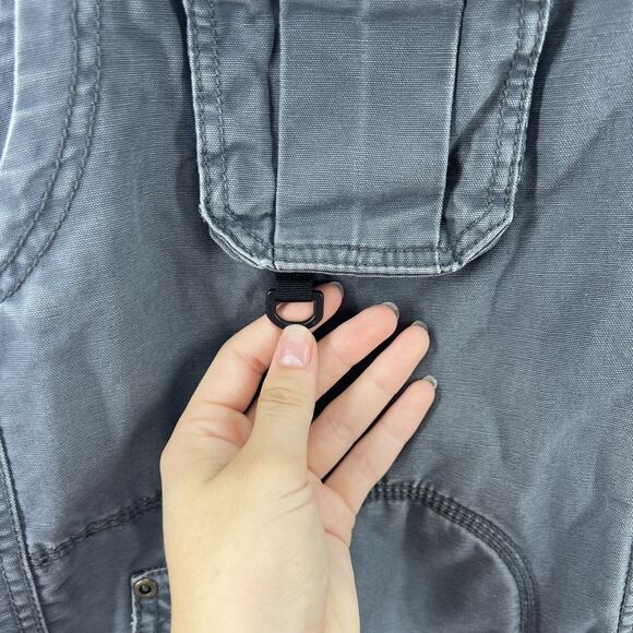 Outdoor Life Vest Men Large Blue Canvas Sherpa Lined Work Utility Grunge Y2K - Picture 4 of 12